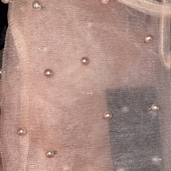 NWT ASOS New Look Mesh Pearl Top US 4 - Picture 4 of 4